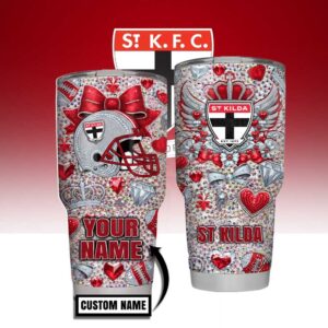 St Kilda FC Bling Custom Name Tumbler