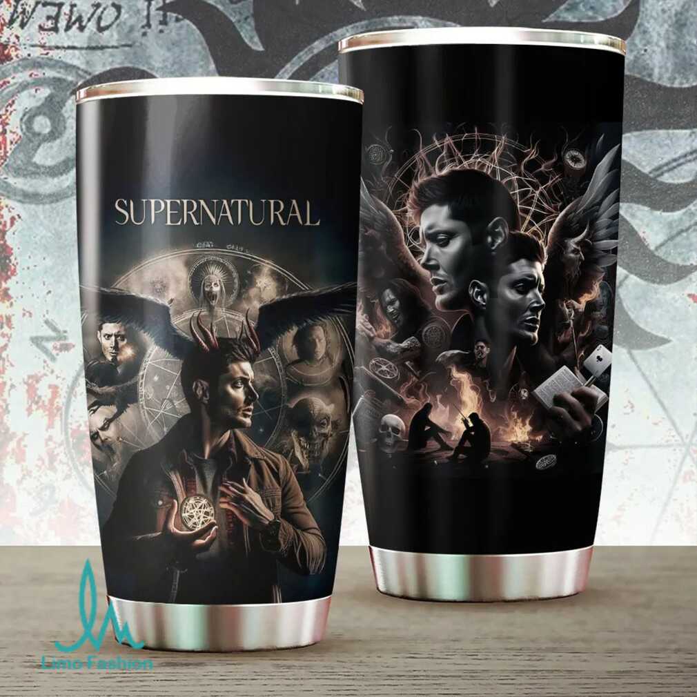 Supernatural Dean Winchester & Castiel Tumbler in use