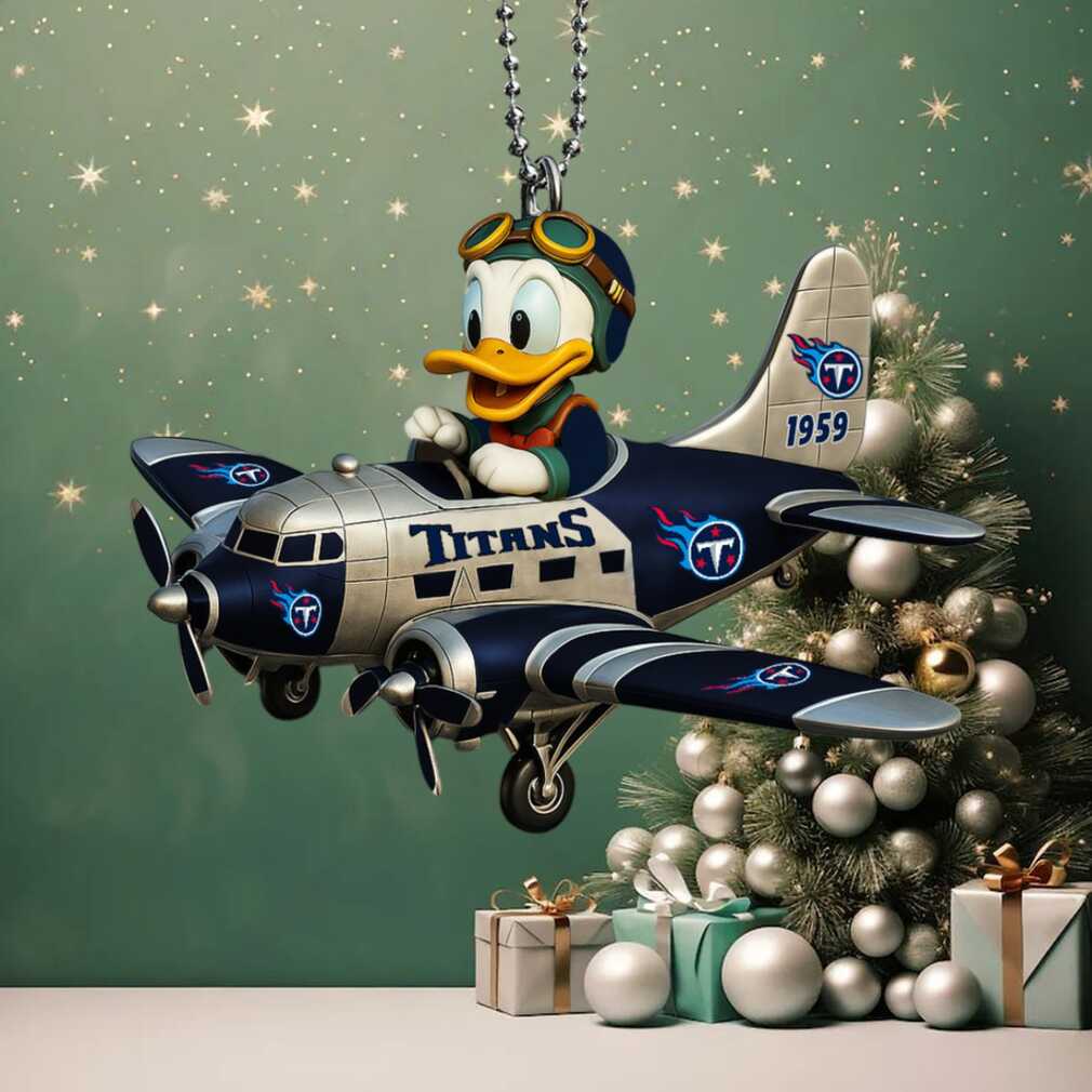 Tennessee Titans NFL Disney Donald Duck Aircraft Ornament Tennessee Titans NFL Disney Donald Duck Aircraft Ornament
