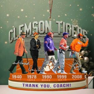 Thank You, Coach! Clemson Tigers Abbey Road Historic Coaches Ornament