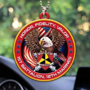USMC 1st Battalion 12th Marine Regiment Military Christmas Ornament