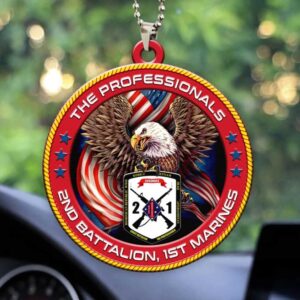 USMC 2nd Battalion 1st Marines Gunsmoke Christmas Ornament USMC 2nd Battalion 1st Marines Gunsmoke Christmas Ornament