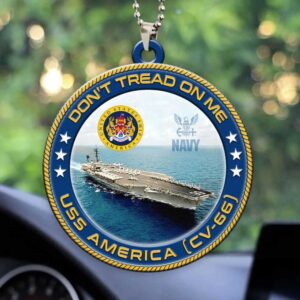 USS America CV 66 Don't Tread on Me Ornament