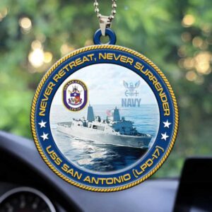 USS San Antonio (LPD 17) Never Retreat, Never Surrender Ornament