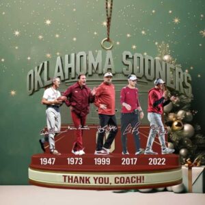 University of Oklahoma Sooners Historical Coaches Ornament