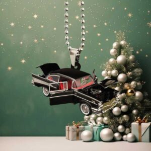 Vintage Black '57 Chevy Bel Air Christmas Ornament