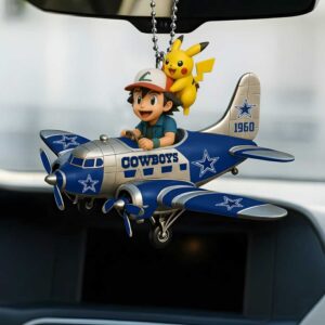 Vintage Style Cowboys NFL & Pokemon Character Ornament