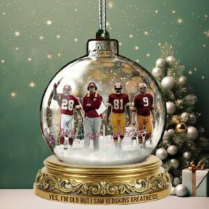 Vintage Style Washington Commanders 'Saw Redskins Greatness' Snow Globe Ornament