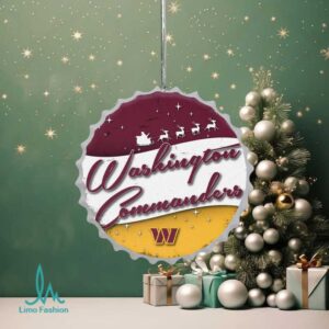 Washington Commanders NFL Team Logo Bottle Cap Hanging Christmas Ornament Washington Commanders NFL Team Logo Bottle Cap Hanging Christmas Ornament