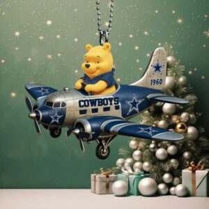 Winnie the Pooh Dallas Cowboys Airplane Ornament