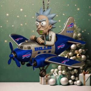 Wubba Lubba Dub Dub Buffalo Bills Airplane Ornament