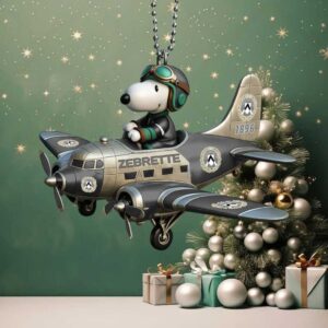 Zebrette 1896 Snoopy Aviator Airplane Ornament