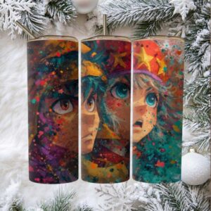Abstract Anime Art Sublimation Tumbler Design