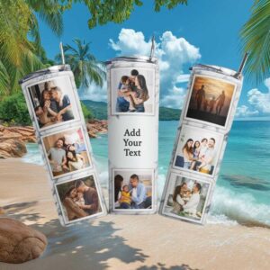 Add Your Text & Photos Seamless Tumbler Wrap