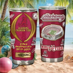 Alabama Crimson Tide 133Rd Anniversary Roll Tide Custom Name Tumbler
