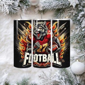 Alpha Wolf Football Fan Tumbler
