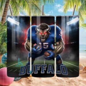 Angry Buffalo Mascot Sublimation Design Tumbler