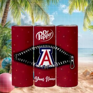 Arizona Wildcats Dr Pepper Big 12 Zipper Tumbler Design