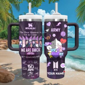 BTS Army 12th Anniversary Festa 2025 Purple Galaxy Custom Tumbler Wrap