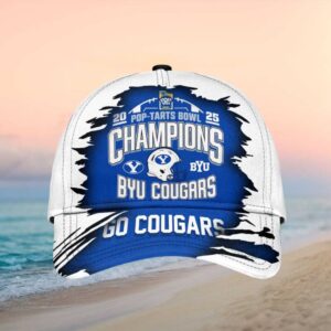 BYU Cougars 2025 Pop Tarts Bowl Champions Go Cougars Graphic Cap
