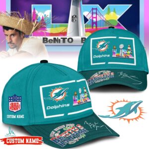Bad Bunny x Miami Dolphins Bento Bowl Custom Trucker Hat