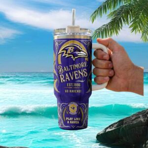 Baltimore Ravens Est. 1996 Play Like A Raven 40oz Quencher Tumbler