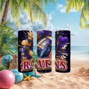 Baltimore Ravens Football Skinny Tumbler Wrap