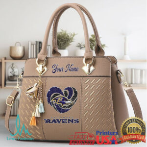 Baltimore Ravens Personalized Name Tote Purse Handbag