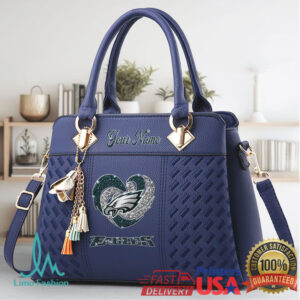 Beige Faux Leather Eagles Purse with Optional Personalization Bag