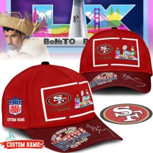 Benito Bowl Bad Bunny San Francisco 49ers Custom Super Bowl Hat