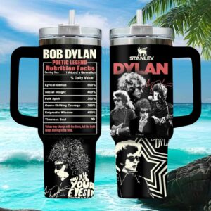 Bob Dylan Poetic Legend Nutrition Facts Custom 40oz Tumbler