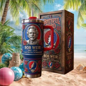 Bob Weir Grateful Dead Legend 1947 2026 “Thank You For The Memories” 40oz Tumbler