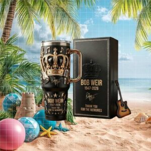 Bob Weir Signature Crown Series 1947 2026 Luxury Black & Gold 40oz Tumbler