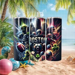 Boston Bruins & Red Sox & Patriots Fan Gear Tumbler