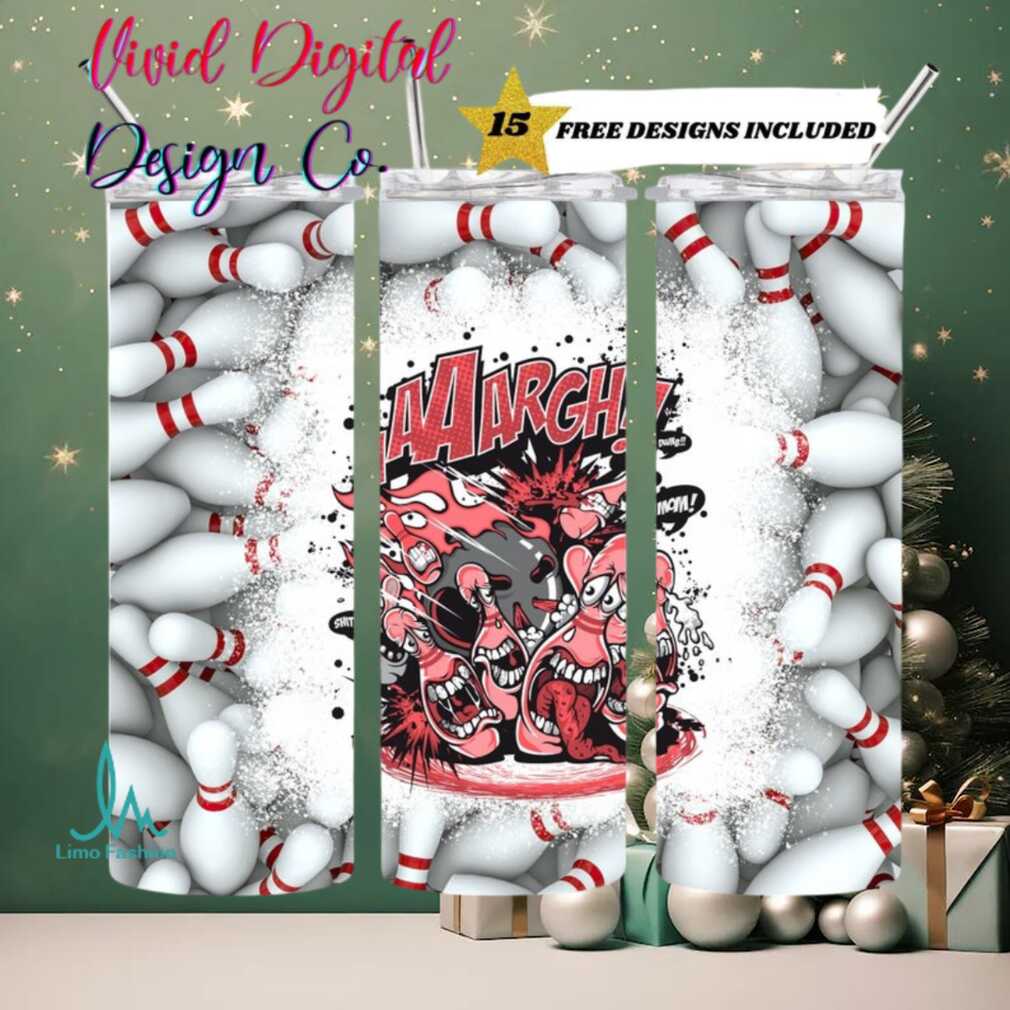 Bowling 20oz Skinny Tumbler Sublimation Design Templates Bowling 20oz Skinny Tumbler Sublimation Design Templates