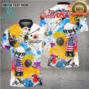 Bowling American Skull Graffiti Bowling Style Multi Options Personalized Name, Team Name Unisex 3D Shirt Bowling American Skull Graffiti Bowling Style Multi Options Personalized Name, Team Name Unisex 3D Shirt
