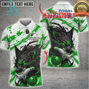 Bowling Dark Wolf Fury Graphic Multicolor Options Personalized Name, Team Name 3D Shirt