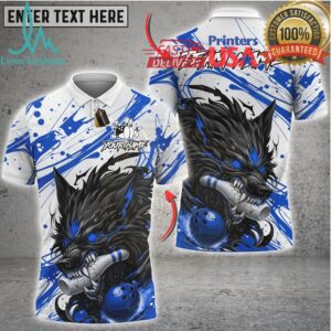 Bowling Dark Wolf Fury Graphic Multicolor Options Personalized Name, Team Name 3D Shirt