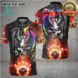 Bowling Demon Skull Fire Power Strike Fantasy Style Multi Options Personalized Name, Team Name Unisex 3D Shirt Bowling Demon Skull Fire Power Strike Fantasy Style Multi Options Personalized Name, Team Name Unisex 3D Shirt