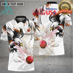 Bowling Eagle Power Strike Bowling Ball Dynamic Style Multi Options Personalized Name, Team Name Unisex 3D Shirt