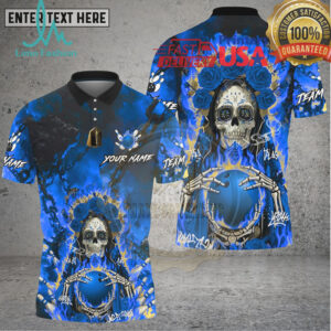 Bowling Fiery Sugar Skull Rose Flame Bowling Ball Gothic Team Style Multi Options Personalized Name, Team Name Unisex 3D Shirt