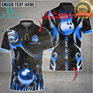 Bowling Golden Crown King Bowling Luxury Style Multi Options Personalized Name, Team Name Unisex 3D Shirt