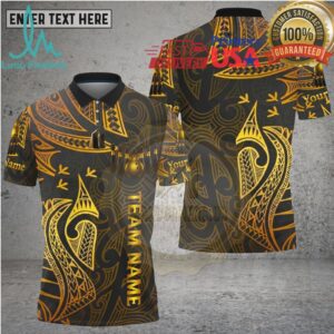Bowling Golden Tribal Warrior Pattern Style Multi Options Personalized Name, Team Name Unisex 3D Shirt Bowling Golden Tribal Warrior Pattern Style Multi Options Personalized Name, Team Name Unisex 3D Shirt