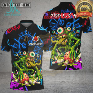 Bowling Graffiti Horror Monster Bowling Art Multi Options Personalized Name, Team Name Unisex 3D Shirt