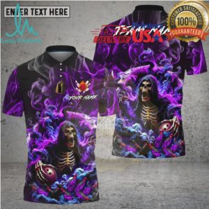 Bowling Grim Reaper Smoke Multi Options Personalized Name, Team Name Unisex 3D Shirt Bowling Grim Reaper Smoke Multi Options Personalized Name, Team Name Unisex 3D Shirt