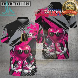 Bowling Heart Character Cool Sunglasses Graphic Multicolor Options Personalized Name, Team Name 3D Shirt Bowling Heart Character Cool Sunglasses Graphic Multicolor Options Personalized Name, Team Name 3D Shirt