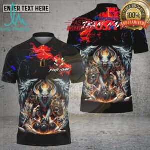 Bowling Hell Wolf Fire Strike Fantasy Style Multi Options Personalized Name, Team Name Unisex 3D Shirt Bowling Hell Wolf Fire Strike Fantasy Style Multi Options Personalized Name, Team Name Unisex 3D Shirt