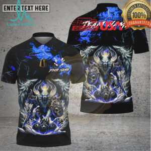 Bowling Hell Wolf Fire Strike Fantasy Style Multi Options Personalized Name, Team Name Unisex 3D Shirt
