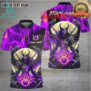 Bowling Hellfire Demon Full Moon Art Multi Options Personalized Name, Team Name Unisex 3D Shirt