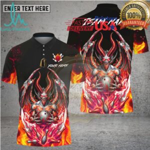 Bowling Hellfire Demon Skull Flame Art Multi Options Personalized Name, Team Name Unisex 3D Shirt Bowling Hellfire Demon Skull Flame Art Multi Options Personalized Name, Team Name Unisex 3D Shirt